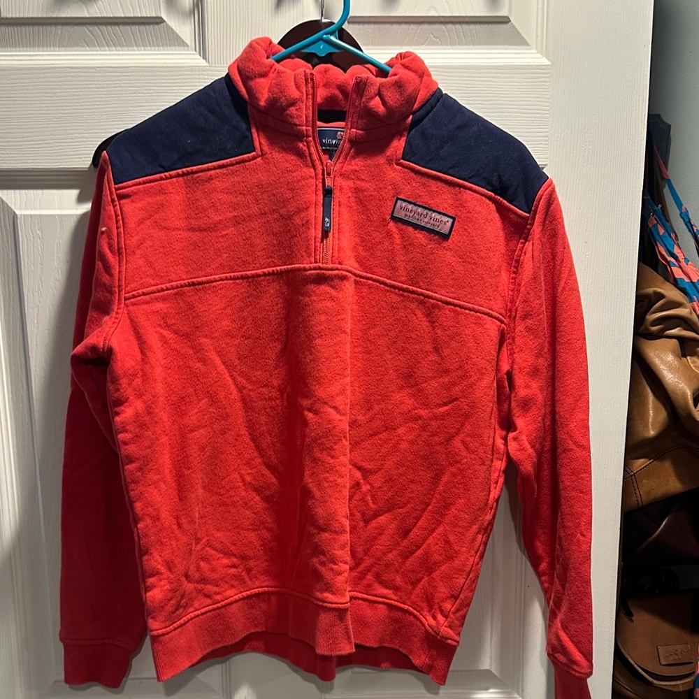 Vineyard Vines Red and Navy Pullover